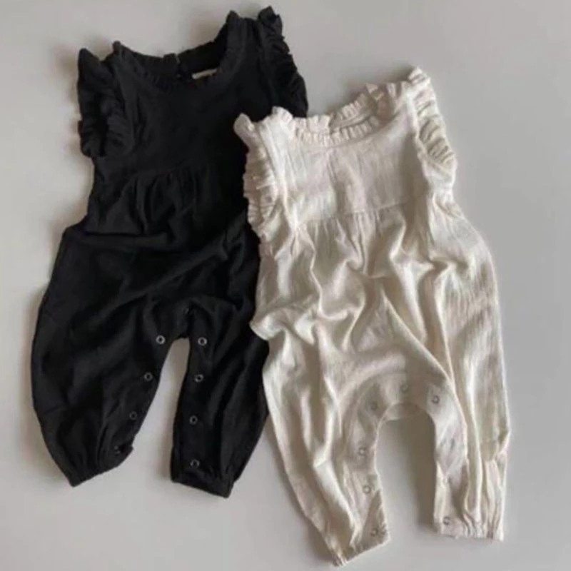 Nowe letnie kombinezony dla ni – Baby Summer Linen Sleeveless Jumpsuit recenzja i cena