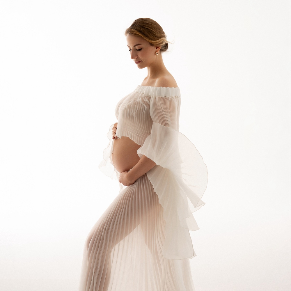 Plisowane sukienki ciążowe do  – Maternity Wear recenzja i cena